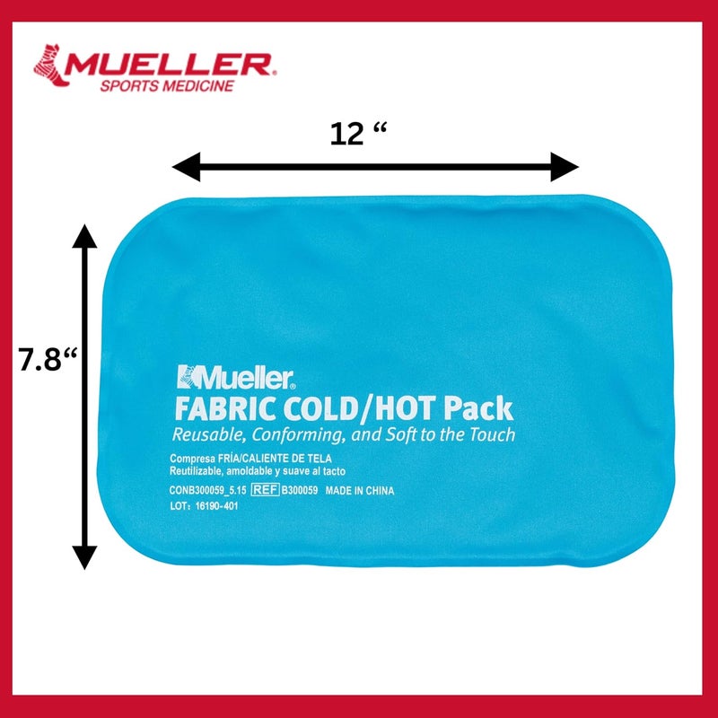 MUELLER Sports Medicine Reusable Fabric Cold  Hot Pack Ice Pack for Injuries and Pain Relief Blue - Image 3
