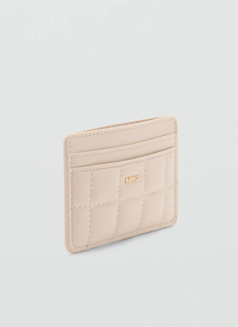 مانجو Logo Quilted Cardholder