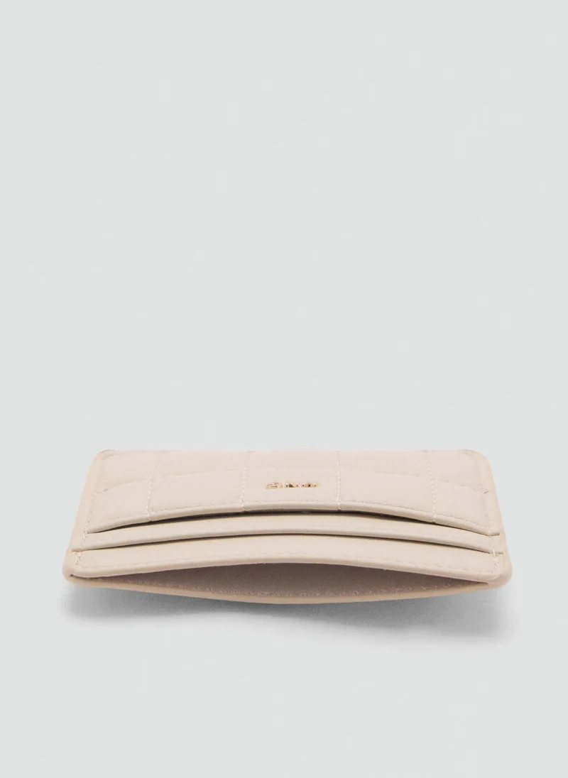 مانجو Logo Quilted Cardholder