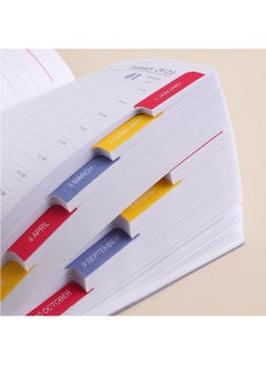 Merrystick 2024 Planner Diary Notebook Academic Calendar Monthly Weekly Daily Planner A5 Lined Leather Hardcover Notebook Premium Thick Paper Suitable for Office Home School Writing Staff Student Gift  - Image 3