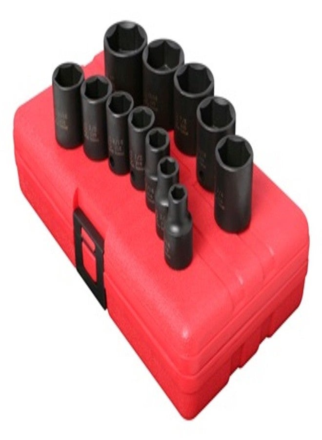 Sunex Tools Sunex 3360 3/8-Inch Drive Standard Fractional Socket Impact Set, 12-Piece - Image 1