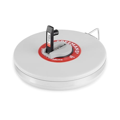 FREEMANS SW50 Steel Leatherette 50m:13mm Measuring Tape - 50m/164ft || Vinyl Leatherette Covered Case || Stainless Steel Band || Dura Coat Tape Blade || Stainless Steel Mouth with End Hook - Image 3