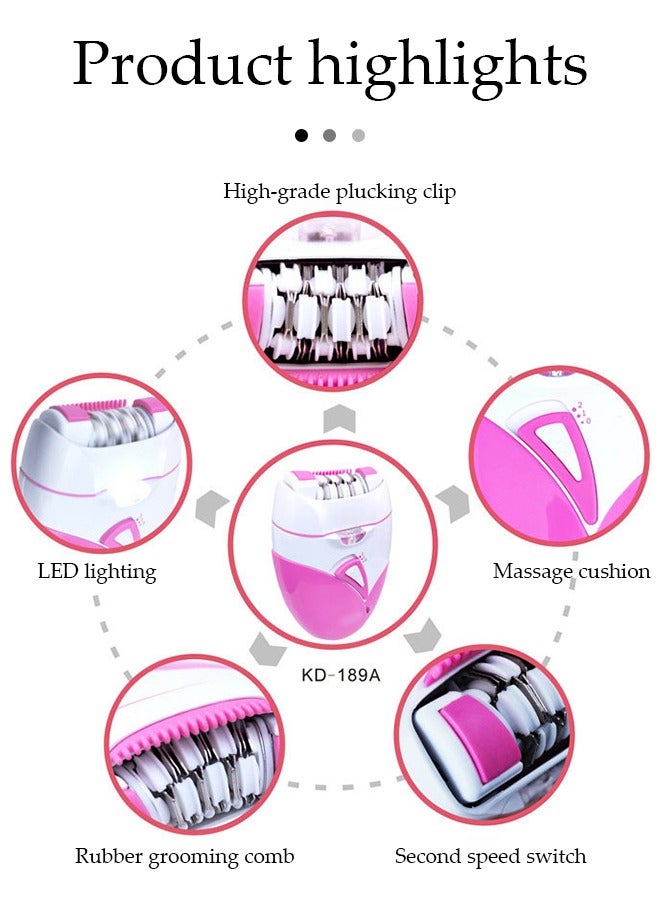 DUNISO جهاز إزالة الشعر القابل لإعادة الشحن للنساء - أداة إزالة الشعر بدون ألم - لمسة ناعمة لإزالة الشعر - تركز على بشرة ناعمة كالحرير - قابلة للاستخدام في أي جزء من الجسم - هدية مثالية ليوم المرأة أو عيد الأم - Image 3