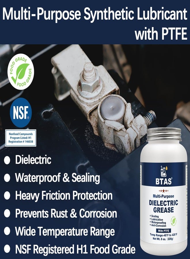 BTAS Electrical Silicone Grease Food Grade with PTFE for Plumber Faucet O Rings Lubricant 8 oz - Image 2