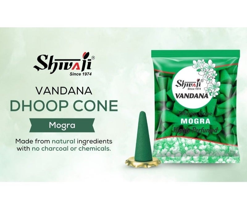 Shivaji Vandana Mogra Incense Cones  90g - Image 2