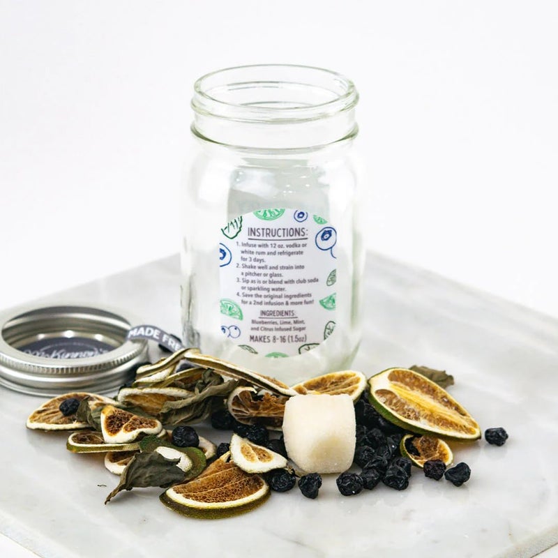 McKinnon’s Dry Craft Cocktails Dehydrated Fruits and Herbs, DIY Mixology, Infusion Kit, Mason Jar Serves 8 - 16 Drinks (Blueberry Mojito, 1 Jar) - Image 2