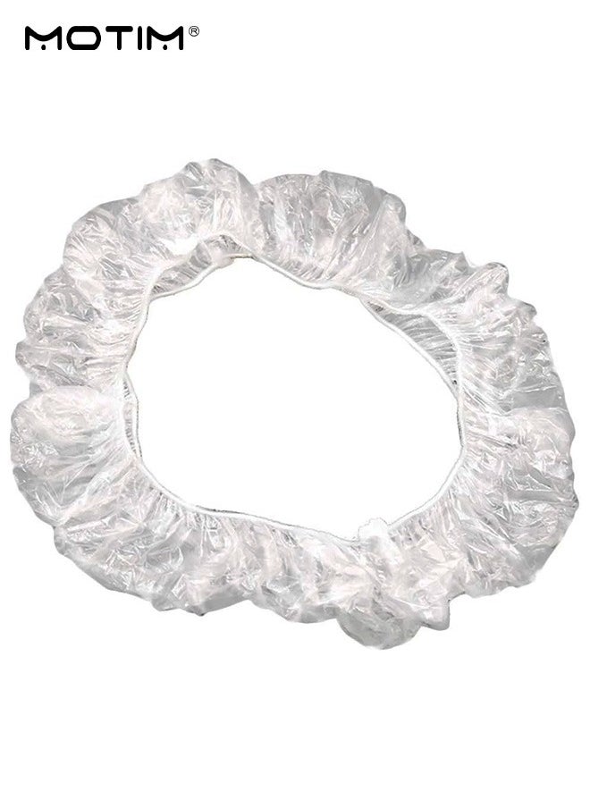 Motim 100pcs Disposable Car Steering Wheel Covers, Plastic Elastic Steering Wheel Covers, Pull Handle Car Steering Wheel Protector for Car Vehicles, 38cm Universal (White)  - Image 2