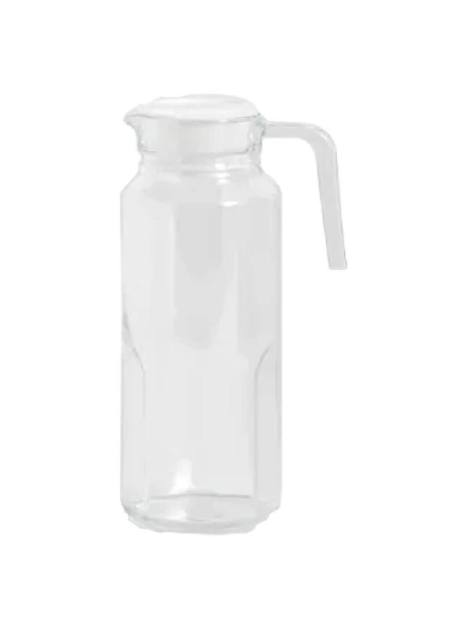 Luminarc - Tuff Durable Fridge Glass Jug with Lid Clear 1.3 L V0487 - Image 1