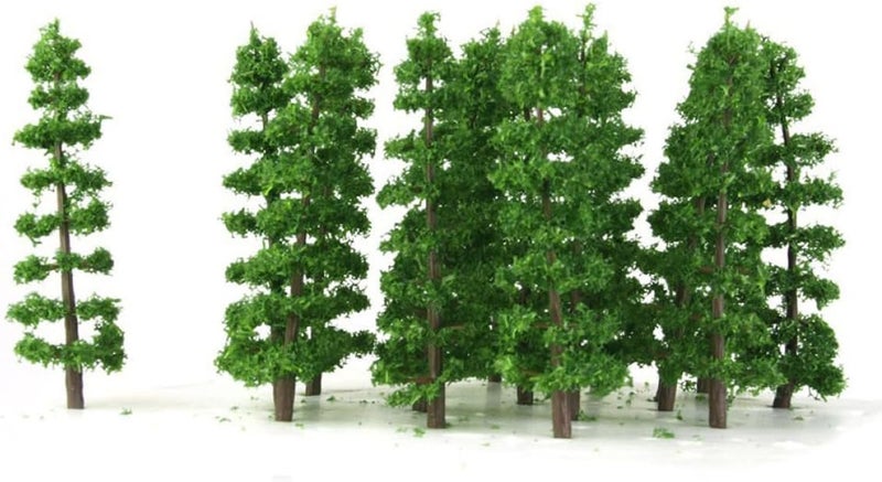 Unomor TC-90 9CM Miniature Fir Trees Model Kit 20pcs Plastic Landscape Scenery for Train Diorama Green Decor Trees for Railroad and Model Building - Image 1