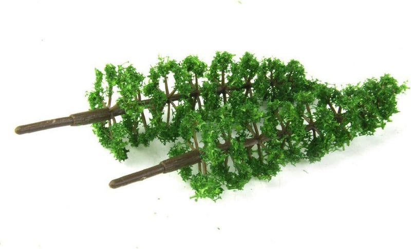 Unomor TC-90 9CM Miniature Fir Trees Model Kit 20pcs Plastic Landscape Scenery for Train Diorama Green Decor Trees for Railroad and Model Building - Image 4
