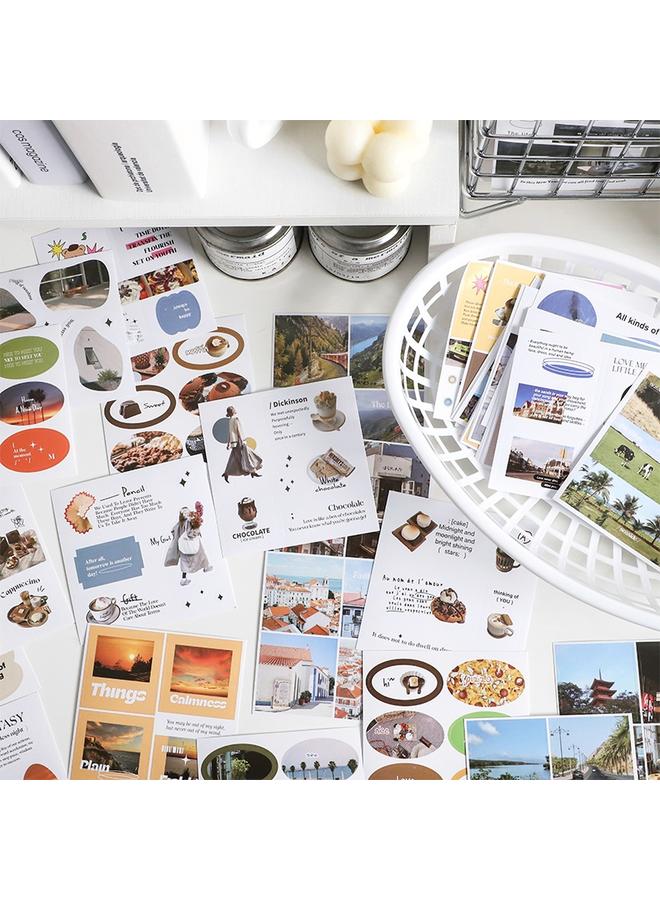 Bluejw 50 Piecemeal Island Sticker Korean Magazine Style Hand Account Stickers Suit Landscaping Collage Goo Card Hand Account Stickers - Image 3