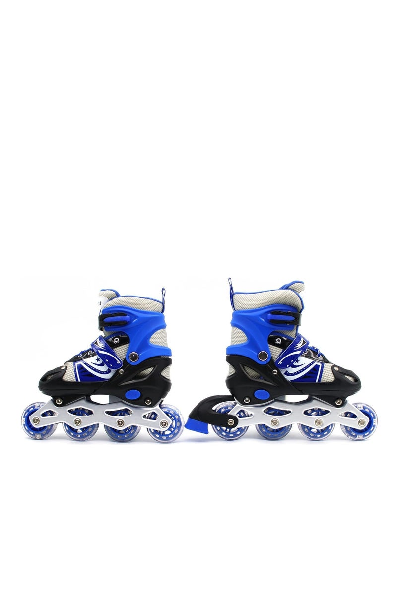 EASY FUTURE Adjustable Inline Skates for Kids with Flashing Wheels – Includes Full Protective Gear Set(Helmet,Knee, Elbow & Wrist)  – 4 Colors & 3 Sizes Available - Image 3