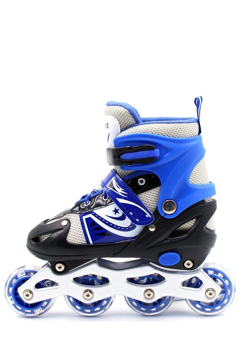 EASY FUTURE Adjustable Inline Skates for Kids with Flashing Wheels – Includes Full Protective Gear Set(Helmet,Knee, Elbow & Wrist)  – 4 Colors & 3 Sizes Available - Image 4