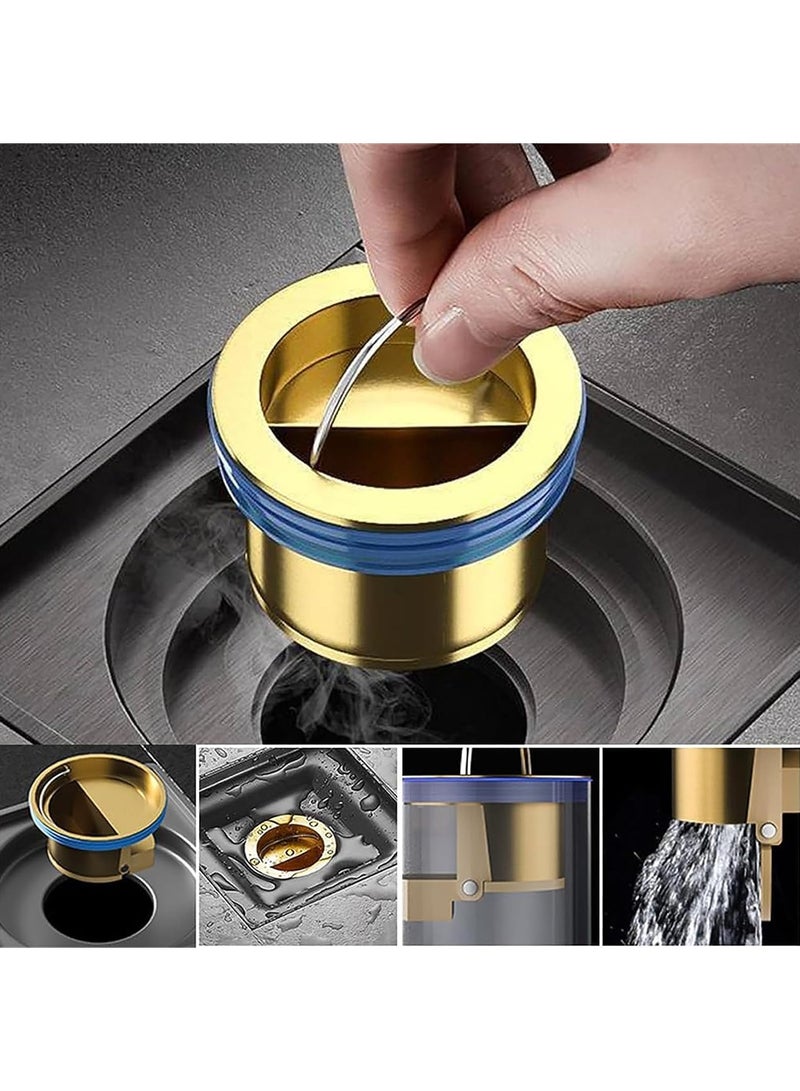 صندوق تصريف مياه الاستحمام فتحة تصريف الأرضية مانع تدفق المياه العكسي صمام تصريف في اتجاه واحد بتقنية المغناطيسية تصميم مُعطر لتصريف المياه插入 قابس الصرف - Image 3