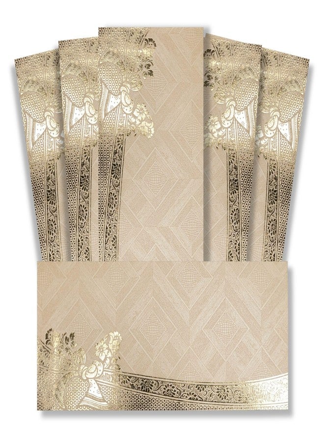 Fonsie cash shagun fancy design envelopes pack of 75 for gifting money on wedding gift, baby shower gift, shagun, family gatherings(Beige). - Image 1