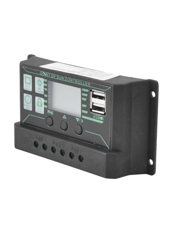 Thoraya - Solar Charge Discharge Controller Adjustable LCD Display PWM Dual USB Photovoltaic MPPT Solar Panel Regulator 20A - Image 1