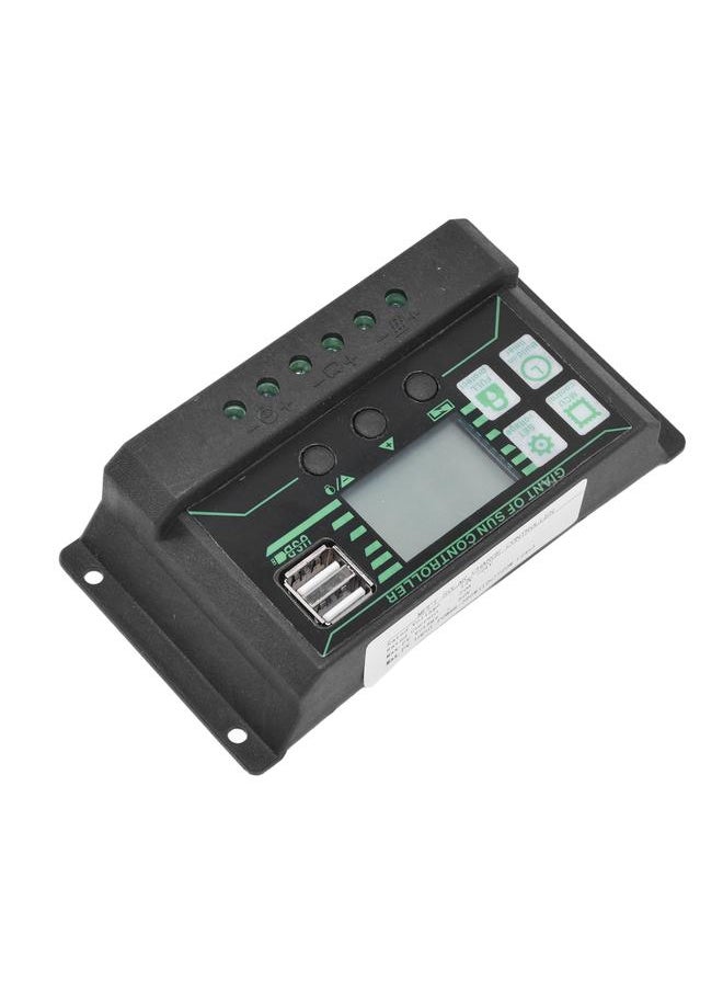 Thoraya - Solar Charge Discharge Controller Adjustable LCD Display PWM Dual USB Photovoltaic MPPT Solar Panel Regulator 20A - Image 1
