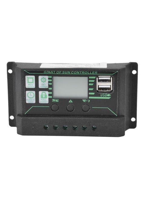 Solar Charge Discharge Controller Adjustable LCD Display PWM Dual USB Photovoltaic MPPT Solar Panel Regulator 20A