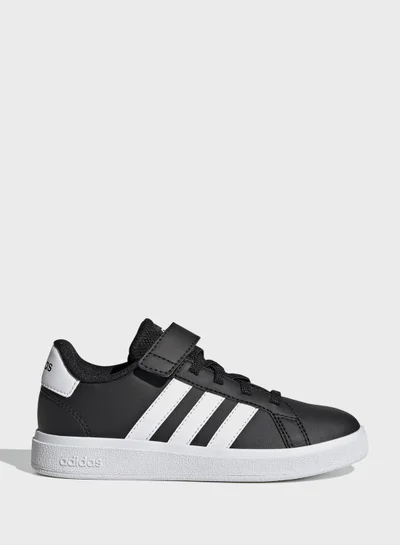 adidas حذاء Grand Court ذو رباط مطاطي وشريط علوي