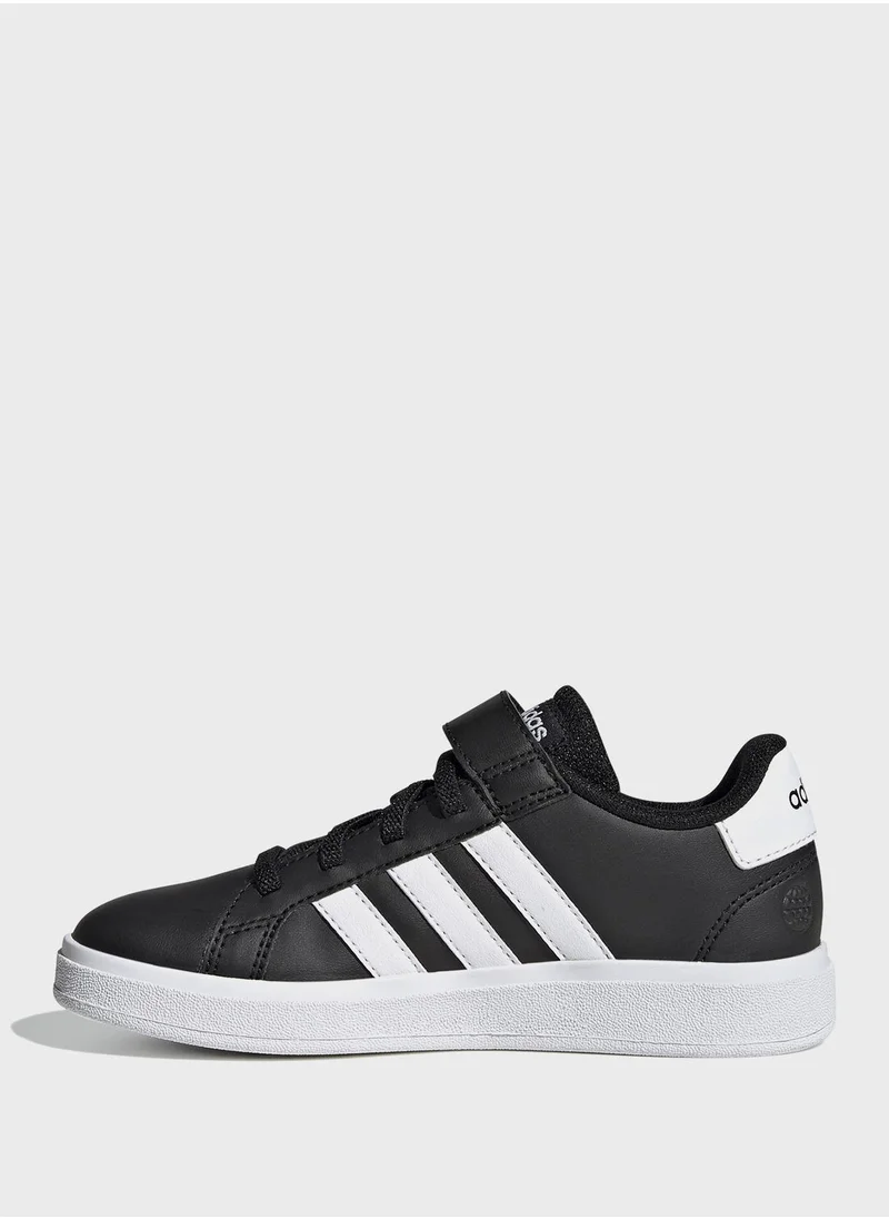 Adidas Grand Court Elastic Lace And Top Strap Shoes