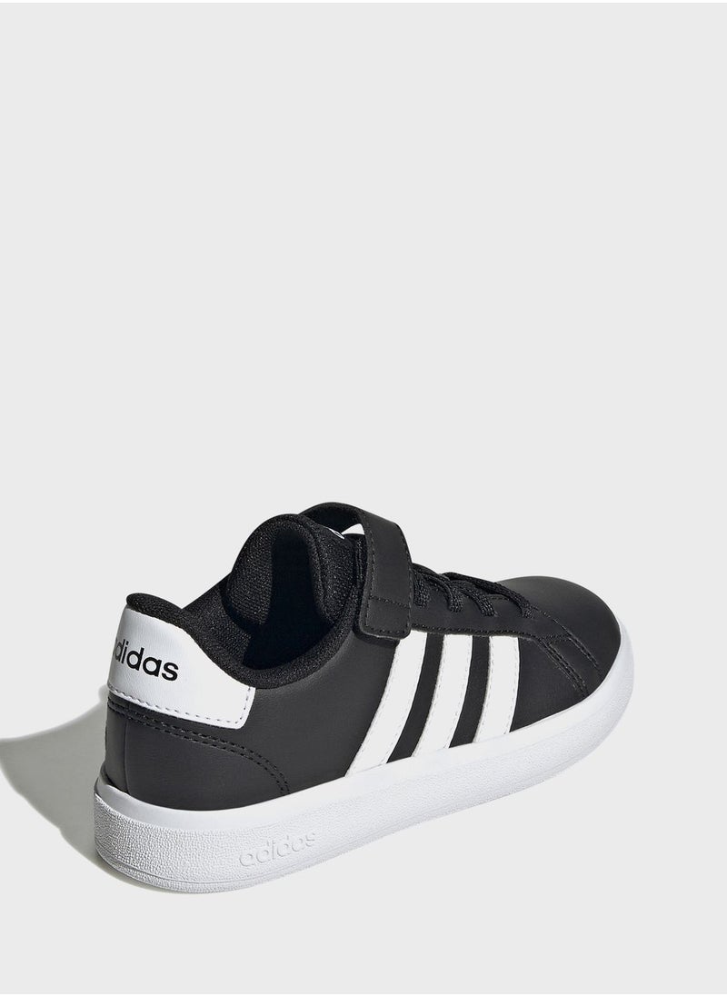 Adidas - Grand Court Elastic Lace And Top Strap Shoes - Image 1