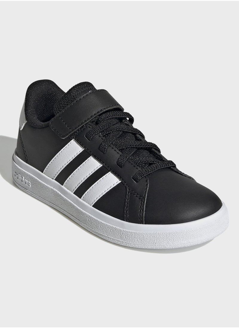 Adidas - Grand Court Elastic Lace And Top Strap Shoes - Image 1