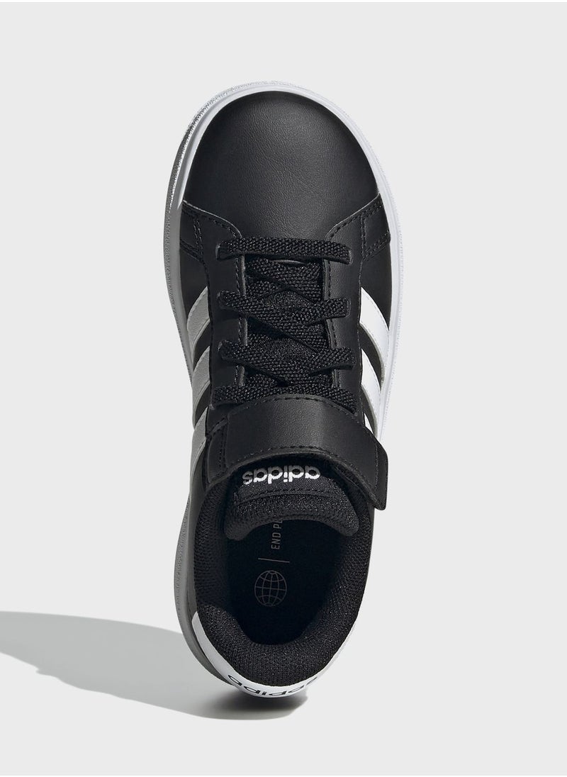 Adidas - Grand Court Elastic Lace And Top Strap Shoes - Image 1