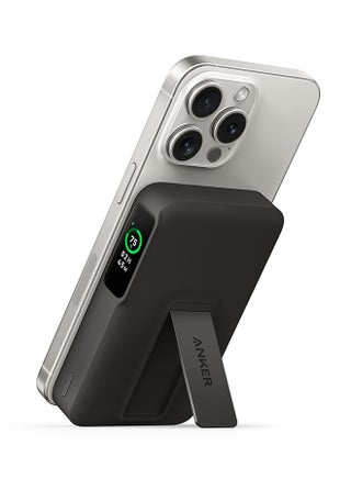MagGo Power Bank, Qi2 Certified 15W Ultra-Fast MagSafe-Compatible Portable Charger, 10,000mAh Battery Pack with Smart Display and Foldable Stand, For iPhone 17/1615/14 Only(USB-C Cable Include) - view 3