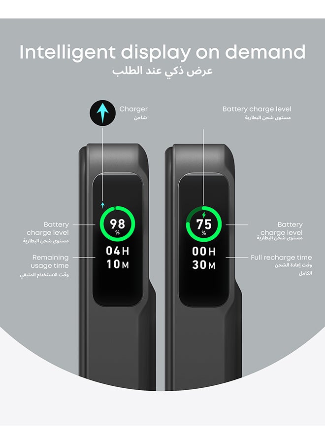 MagGo Power Bank, Qi2 Certified 15W Ultra-Fast MagSafe-Compatible Portable Charger, 10,000mAh Battery Pack with Smart Display and Foldable Stand, For iPhone 17/1615/14 Only(USB-C Cable Include) - Image 4