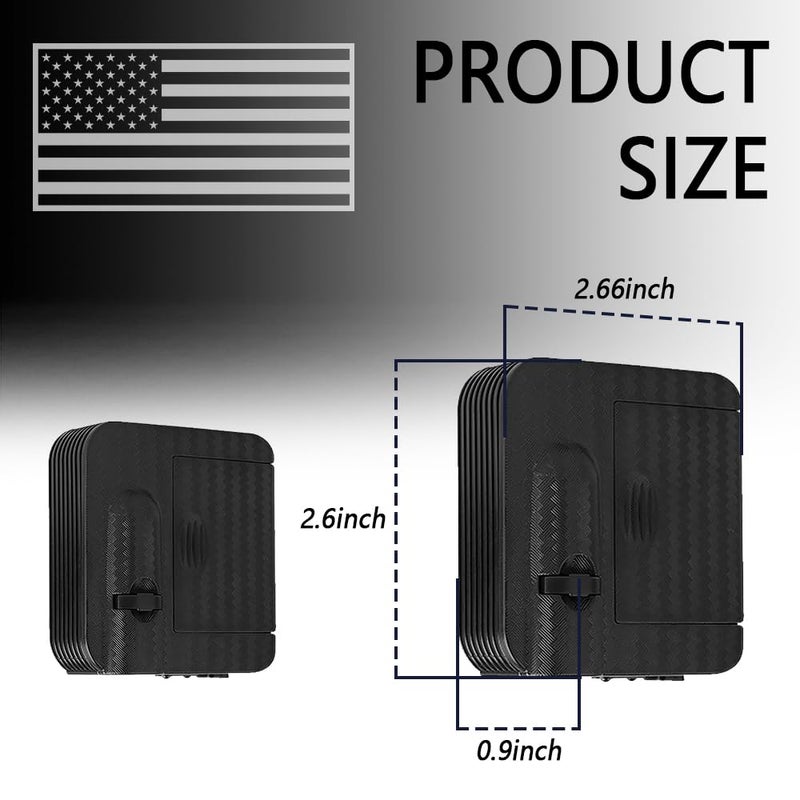 CXCCOI 2PCS Car Door Lights Logo Projector,HD Car Welcome Light LED Courtesy Light for Cool Auto Decorations,Universal Auto Door Projector Lights Fit All Vehicle Models (Black Flag) - Image 2
