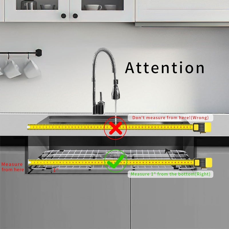 Fritoing Stainless Steel Sink Grid and Protectors for Bottom of Kitchen Sink, 26" x 14" with Rear Drain for Single Sink Bowl, for sink protectors for kitchen sink stainless steel - Image 5