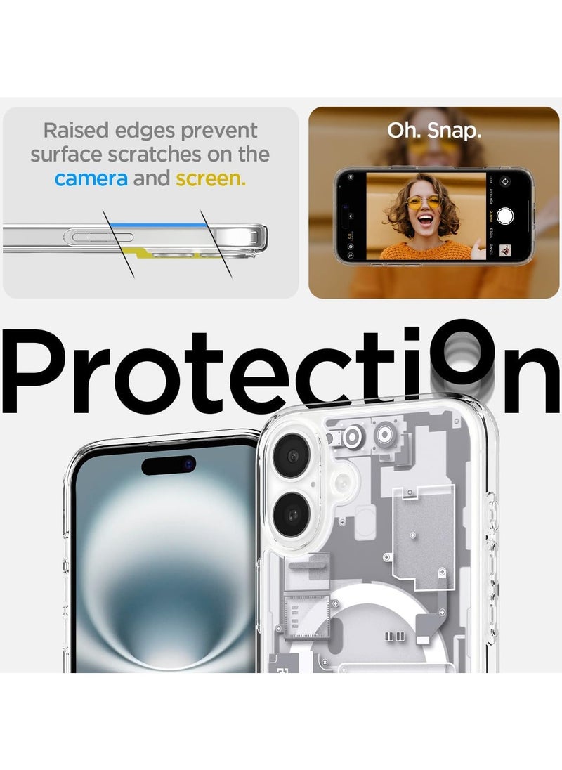 Spigen Ultra Hybrid MagFit for iPhone 16 Case Cover with MagSafe (2024) - Zero One White  - Image 4