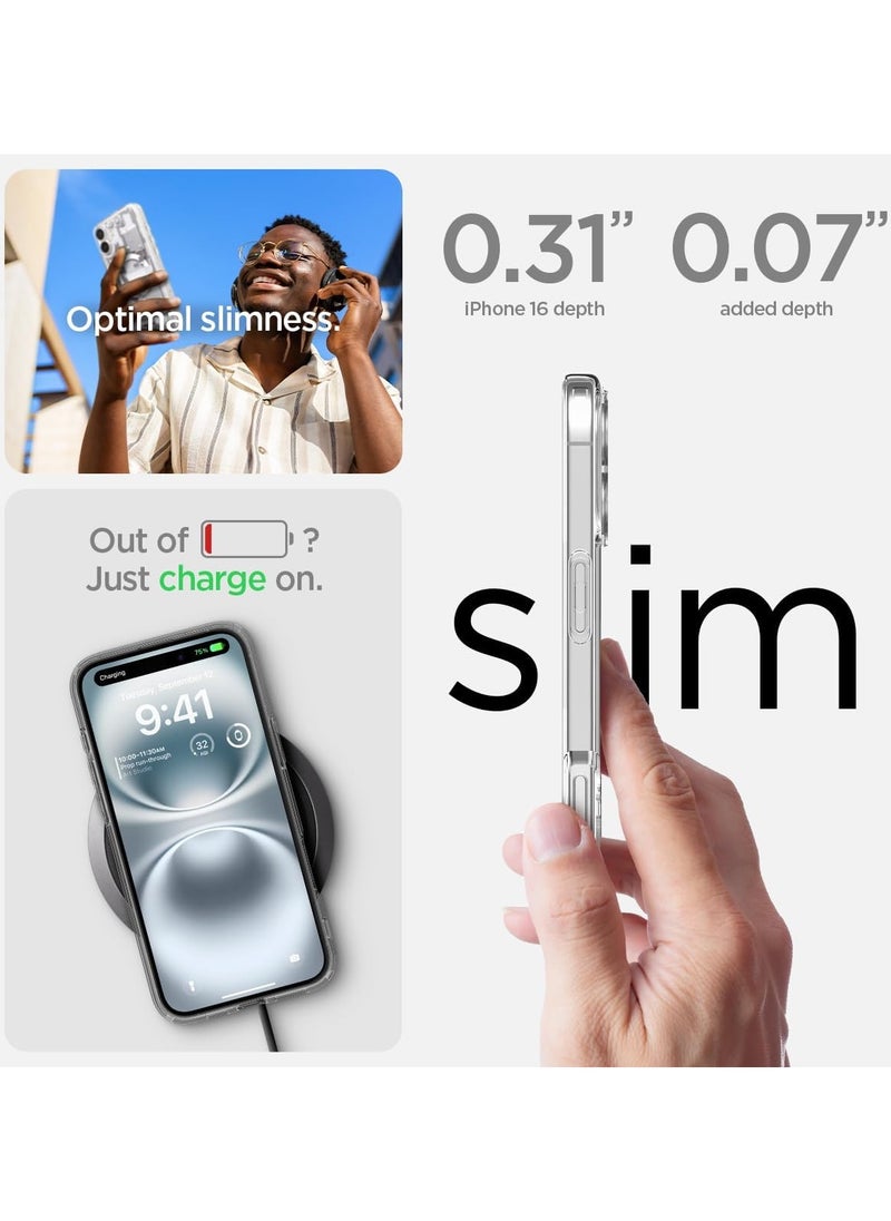 Spigen Ultra Hybrid MagFit for iPhone 16 Case Cover with MagSafe (2024) - Zero One White  - Image 5