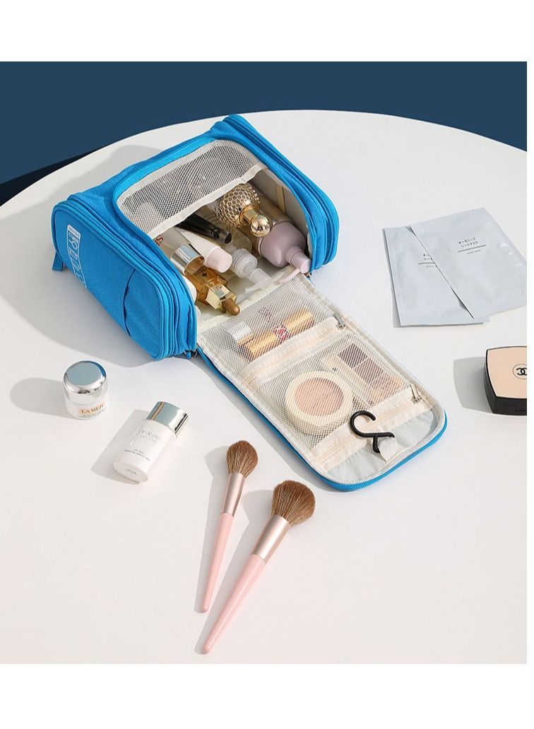 إكسفور حقيبة أدوات الزينة والسفر المعلقة للرجال والنساء ، قطعة واحدة ، حقيبة أدوات الزينة المعلقة باللون الأزرق - Image 3