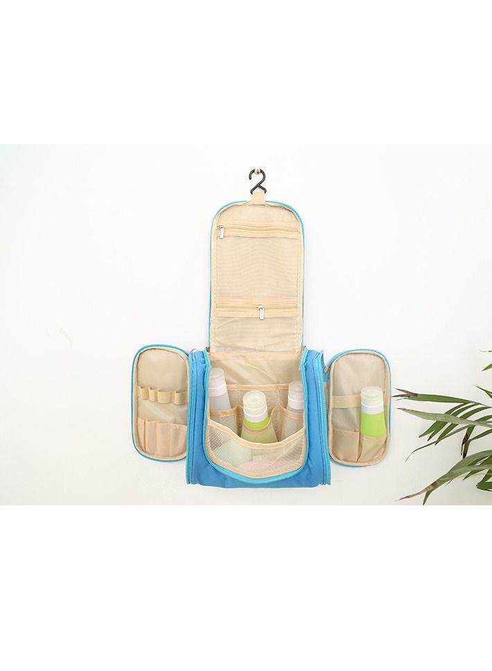 إكسفور حقيبة أدوات الزينة والسفر المعلقة للرجال والنساء ، قطعة واحدة ، حقيبة أدوات الزينة المعلقة باللون الأزرق - Image 2