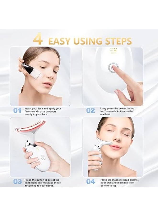 Facial Massager Red-Light-Therapy-for-Face-and-Neck, Face Sculpting Wand white - Image 2