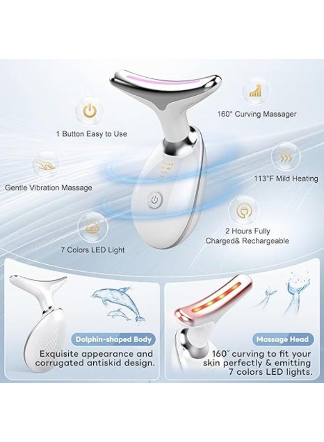 Facial Massager Red-Light-Therapy-for-Face-and-Neck, Face Sculpting Wand white - Image 4