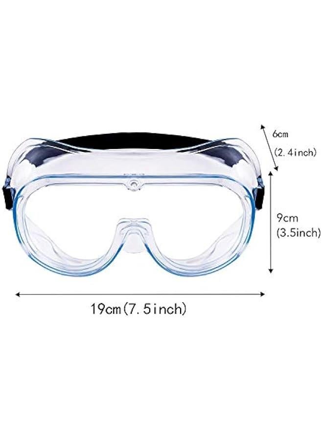 Arabest 2 pack Safety Goggles, Adjustable,Lightweight Anti-Fog Protective Safety Glasses, Eye Protection, White  - Image 4
