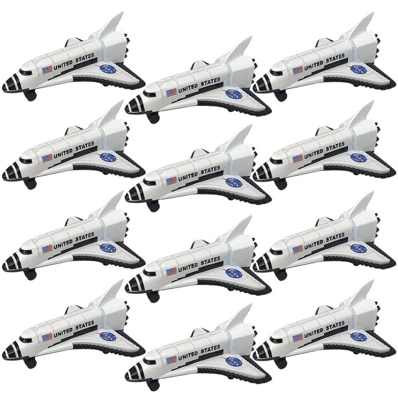 ArtCreativity Diecast Metal Space Shuttles Set of 12 Durable Diecast NASA Space Ship Toys for Boys Astronaut Cake Decorations Astronaut Space Theme Party Favors Goodie Bag Fillers - Image 2