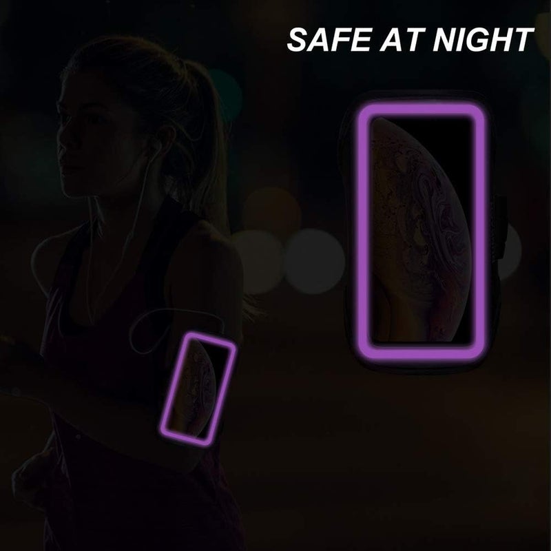 RUNBACH Armband for iPhone 16 Pro Max/16 Plus/15 Pro Max/15 Plus/iPhone 14 Pro Max/14 Plus/13 Pro Max/12 Pro Max/11 Pro Max/Xs Max,Running Exercise Armband with Card Slot for iPhone Max (Purple) - Image 3