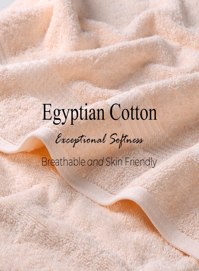 Superior Heritage Egyptian Cotton 6 Piece Towel Set, Heavyweight Towels for Bathroom, Guest Bath, Luxury Home Decor, Plush Absorbent Essentials, Includes 2 Bath, 2 Hand, 2 Face Towels, Peach - Image 3