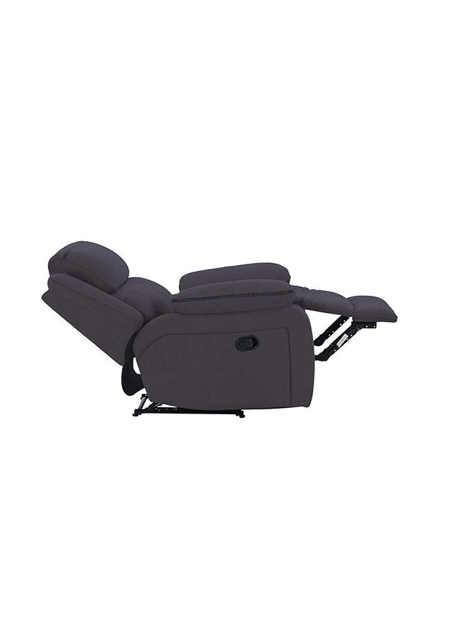 DANUBE HOME Illumi 1 Seater Motion Recliner Chair Modern Design One Seat Relaxing Sofa Comfortable Living Room Furniture 101x100x101Cm Grey  - Image 3