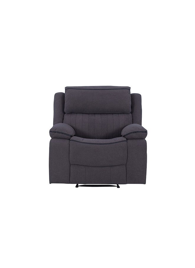 DANUBE HOME Illumi 1 Seater Motion Recliner Chair Modern Design One Seat Relaxing Sofa Comfortable Living Room Furniture 101x100x101Cm Grey  - Image 2