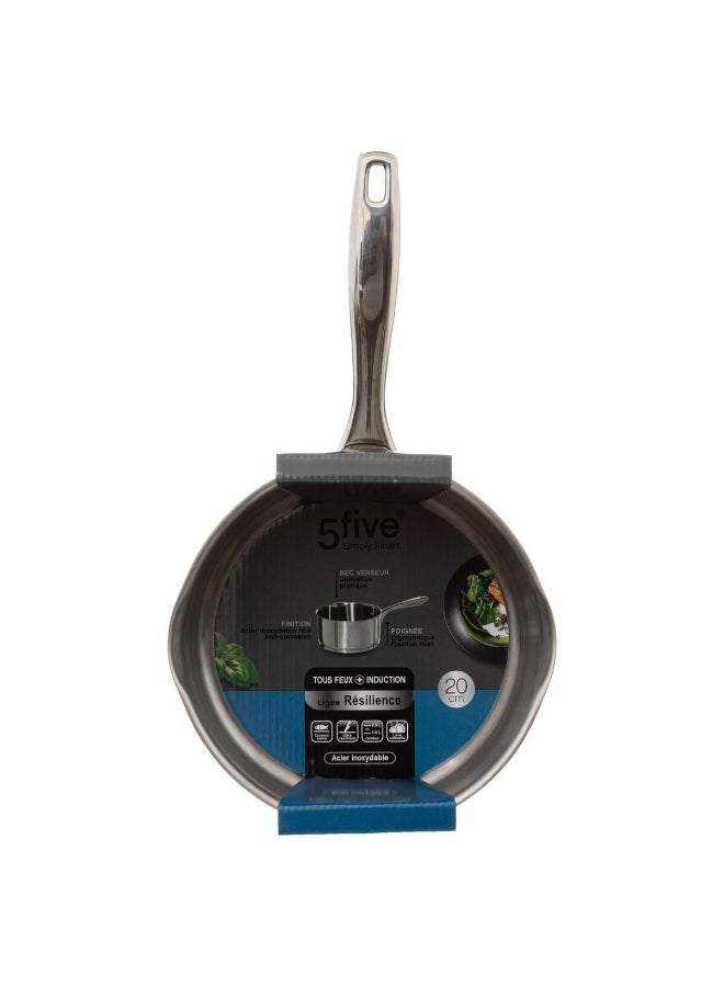 Five Simply Smart Resilience Stainless Steel Saucepan Silver 20cm 179702 - Image 4