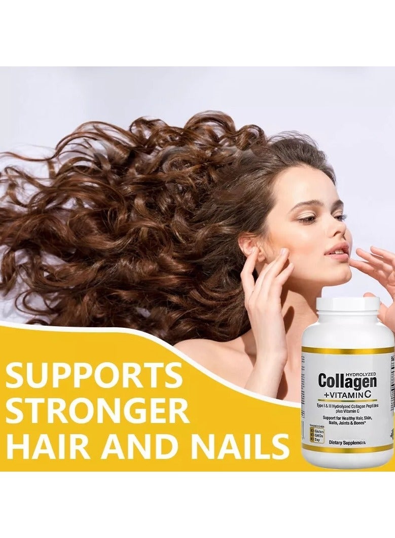 California Gold Nutrition Hydrolyzed Collagen Peptides & Vitamin C 250 Tablets