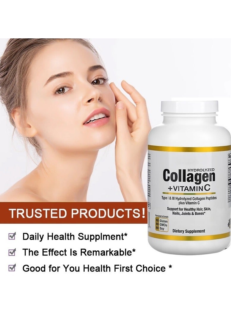 California Gold Nutrition Hydrolyzed Collagen Peptides & Vitamin C 250 Tablets