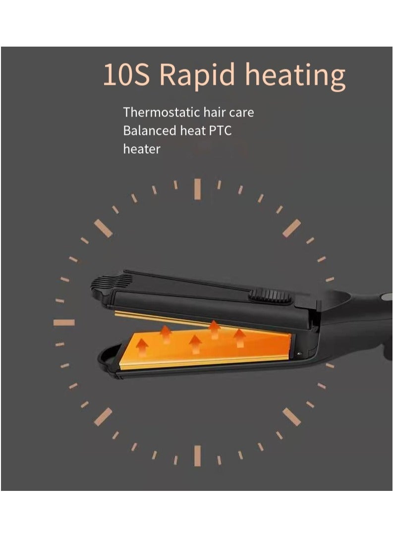 general 3-in-1 Ionic Hair Straightener & Curling Iron – Dual Styling with Ceramic Plates - Image 2