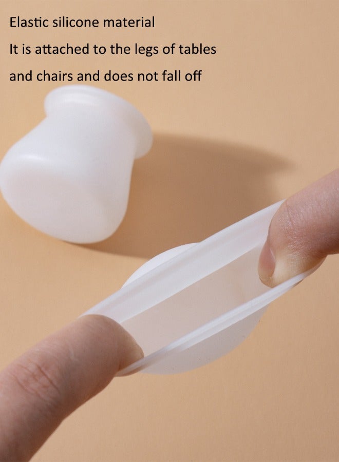8PCS Silicone chair foot cover Chair floor pads Universal Table and chair foot mat Chair leg anti slip protective cover Elastic, suitable for all tables and chairs Suitable for wooden floor chair leg covers - Image 3