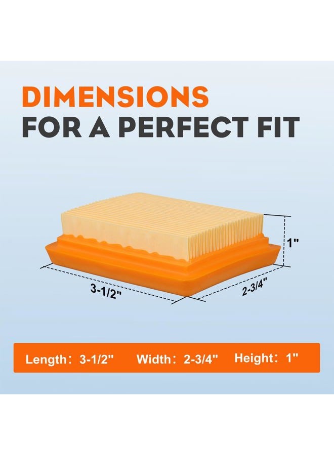 HIPA (Pack of 2 Air Filter/Cleaner for STIHL FS120 FS200 FS250 FS300 FS350 FS400 FS450 String Trimmer Brush Cutter (Size: 3-7/16" x 2-3/4" x 1") # 4134 141 0300 - Image 3