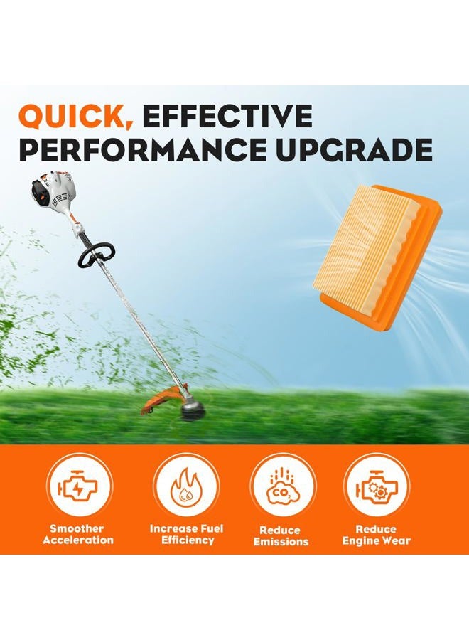 HIPA (Pack of 2 Air Filter/Cleaner for STIHL FS120 FS200 FS250 FS300 FS350 FS400 FS450 String Trimmer Brush Cutter (Size: 3-7/16" x 2-3/4" x 1") # 4134 141 0300 - Image 5